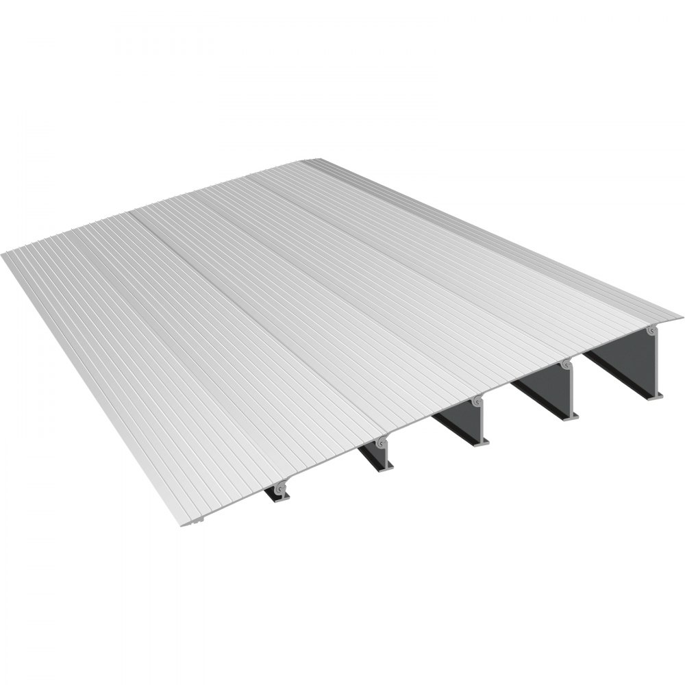 VEVOR Transitions Modular Entry Ramp, 5" Rise Door Threshold Ramp, Aluminum Threshold Ramp for Doorways Rated 800lbs Load Capacity, Adjustable Threshold Ramp for Wheelchair, Scooter, and Power Chair