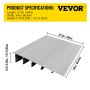 VEVOR Transitions Modular Entry Ramp, 5" Rise Door Threshold Ramp, Aluminum Threshold Ramp for Doorways Rated 800lbs Load Capacity, Adjustable Threshold Ramp for Wheelchair, Scooter, and Power Chair