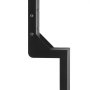 black steel VEVOR fence post anchor kit, featuring a compact, l-shaped design with secure mounting points.