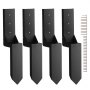 VEVOR fence post anchor kit with four black anchors and bolts for secure fence installation.