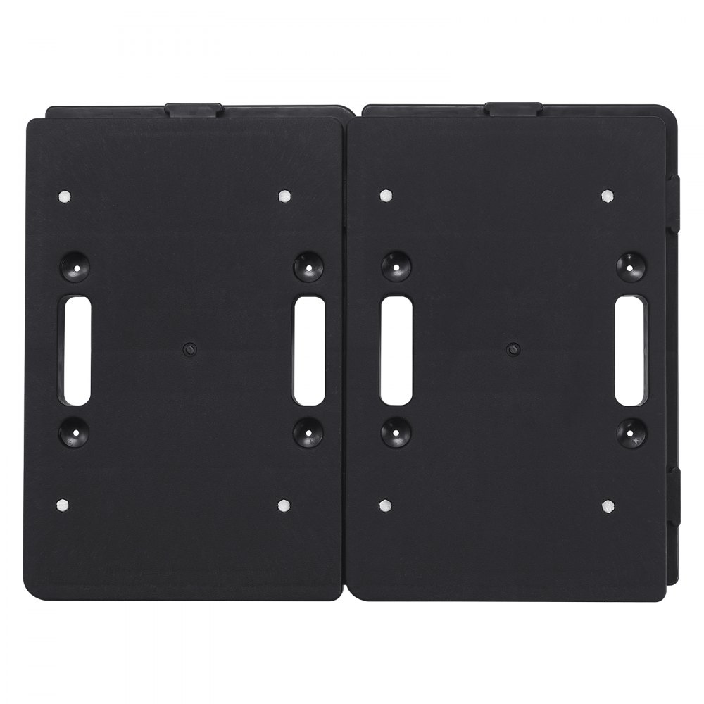 black VEVOR furniture dolly with handles and holes for screws.