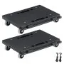 VEVOR Furniture Dolly, 226.8 kg Capacity Each Count, Furniture Mover with Wheels, Portable Moving Rollers 4 Wheels Heavy Duty, Small Flat Dolly Cart with Interlocking for Heavy Furniture, 2 Pack, Black
