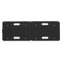 black, rectangular VEVOR furniture dolly with grip holes, and multiple mounting points.