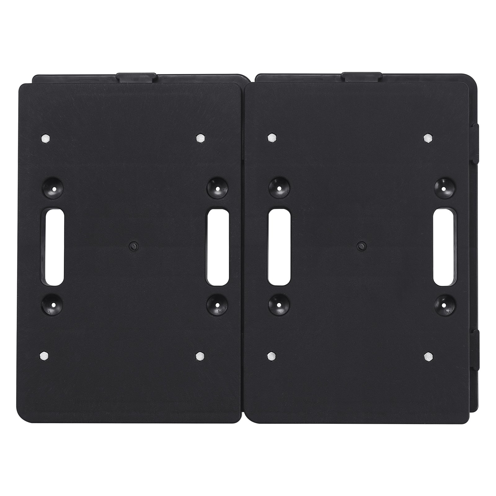 black VEVOR furniture dolly with handles and holes for screws.