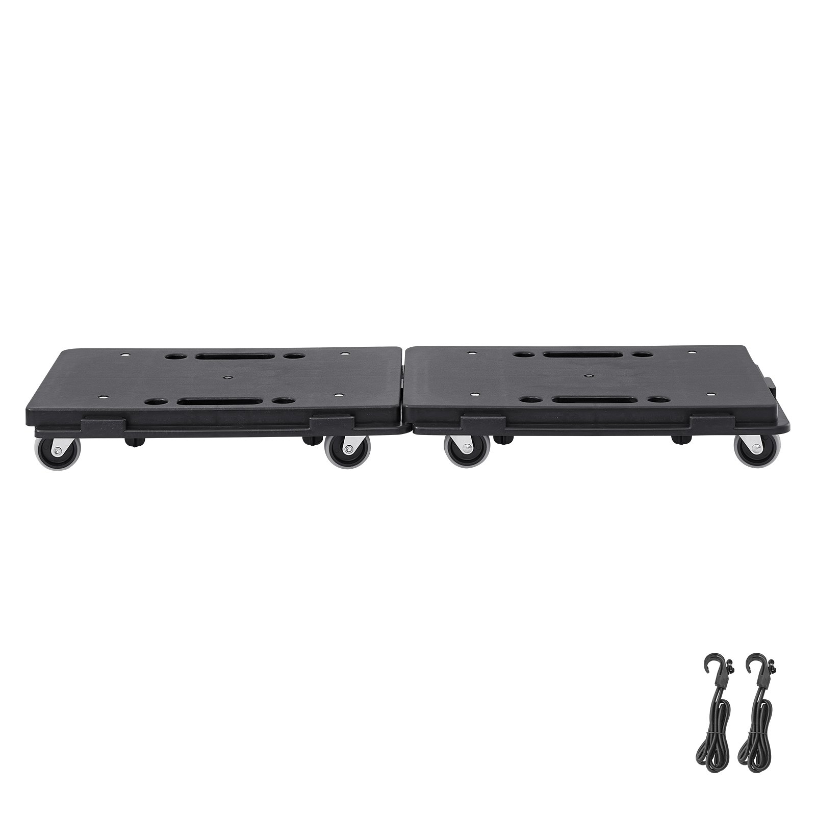 VEVOR Furniture Dolly, 227 kg Capacity Each Count, Furniture Mover with Wheels, Portable Moving Rollers 4 Wheels Heavy Duty, Small Flat Dolly Cart with Interlocking for Heavy Furniture, 2 Pack, Black