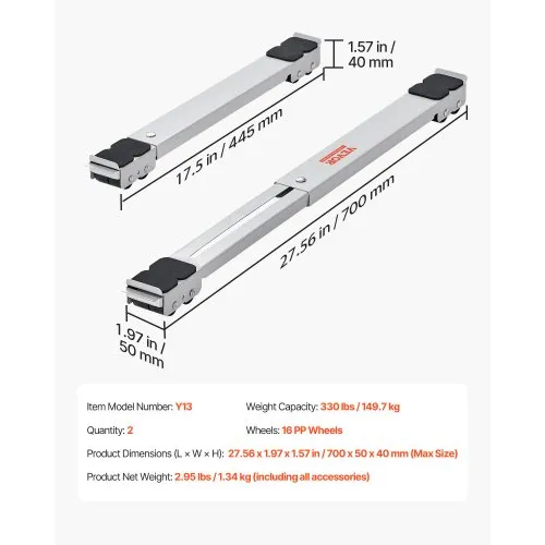 VEVOR Support de Machine à Laver Mobile, Capacité de Charge 500 kg, Base 8 Roues Pivotantes, 4 avec Freins, Chariot Déplace Meubles Réglable 698,5-899 mm, pour Réfrigérateurs, Sèche-Linge, Lave-Linge