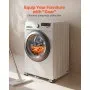 VEVOR Heavy Duty Furniture Appliances Rollers, 299.4 kg Total Load, Extendable Appliance Rollers Mobile Washing Machine Base, Fridge Stand Dolly Movers for Refrigerators, Dryers, Dishwashers, White