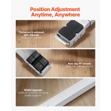 VEVOR Heavy Duty Furniture Appliances Rollers, 299.4 kg Total Load, Extendable Appliance Rollers Mobile Washing Machine Base, Fridge Stand Dolly Movers for Refrigerators, Dryers, Dishwashers, White