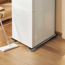 VEVOR Heavy Duty Furniture Appliances Rollers, 299.4 kg Total Load, Extendable Appliance Rollers Mobile Washing Machine Base, Fridge Stand Dolly Movers for Refrigerators, Dryers, Dishwashers, White