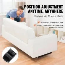 VEVOR Furniture Dolly Mobile Roller Extendable Appliance Rollers 660 lbs Load