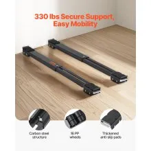 VEVOR Furniture Dolly Mobile Roller Extendable Appliance Rollers 660 lbs Load