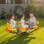 VEVOR Kids Seesaw, 90 kg Load Capacity, Metal Rocking Teeter Totter with Handles, Toddler Seesaw for Children Aged 3+, Kids Outdoor Playground Equipment for Lawn, Backyard, Playground, 2 Seats