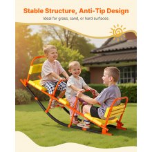 VEVOR Kids Seesaw 200 lbs Capacity Metal Rocking Teeter Totter with Handles