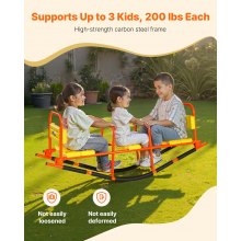 VEVOR Kids Seesaw 200 lbs Capacity Metal Rocking Teeter Totter with Handles