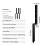 VEVOR Fence Post Anchor Repair Kit, 4 Pack Inner Diameter 2 x2 Inches Heavy Duty Steel Fence Post Support Stakes, Anchor Ground Spike for Repair Tilted, Broken Wood Fence Post