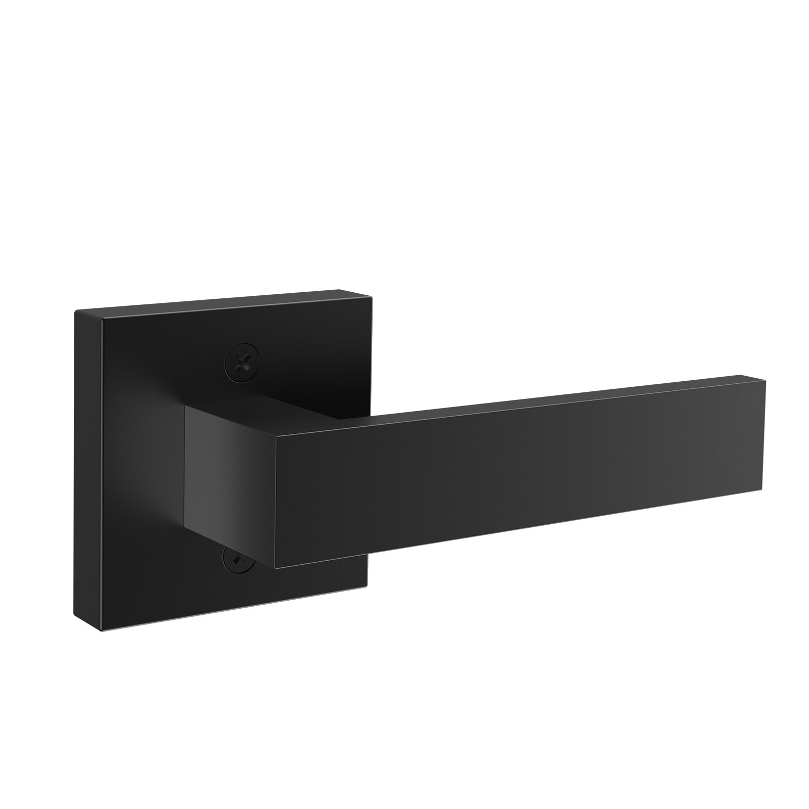 VEVOR Dummy Door Lever, 1 PC Non-Turning Single Side Push/Pull Handle, Contemporary Square Door Lever Set, Reversible for Right and Left Sided Doors,For Pantry, Closet, and French Doors, Matte Black