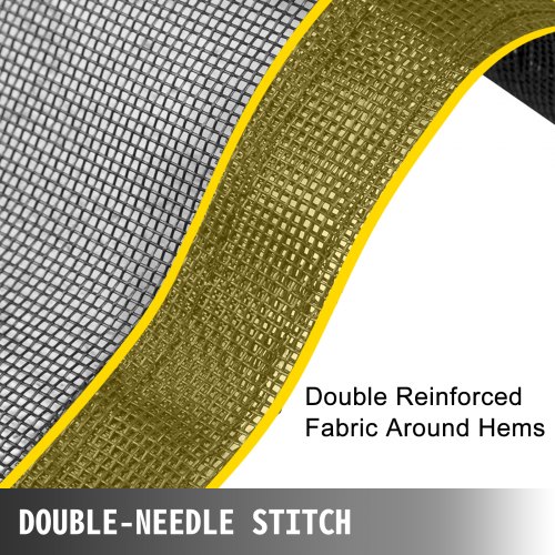 VEVOR Dump Truck Mesh Tarp 7'X18', Black Mesh Tarp with Grommets, Heavy Duty Mesh Tarp with 6'' Pocket Opening Shade Mesh Tarp, PVC Coated Trailer Tarp, for Truck Bed Cover