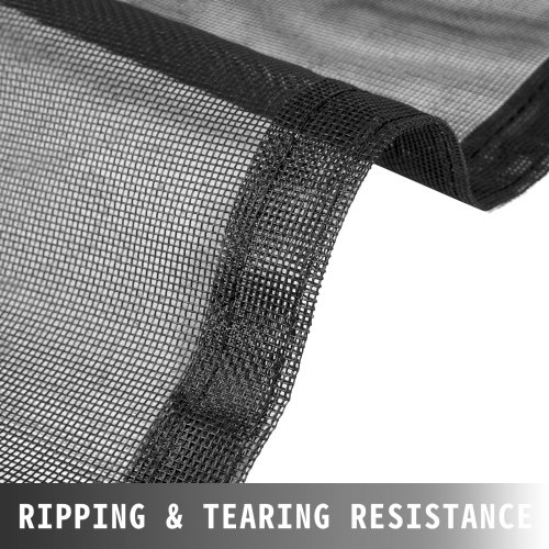 VEVOR Dump Truck Mesh Tarp 8'X12' Black Mesh Tarp with Grommets Heavy Duty Mesh Tarp with 6'' Pocket Opening Shade Mesh Tarp PVC Coated Trailer Tarp for Truck Bed Cover