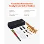 VEVOR Alto Saxophone, E Flat, Brass Saxophone Beginner Kit with Carrying Case, Mouthpiece, Straps, Cleaning Cloth Rod, Gloves, Grease, Neck Strap, 23 Keys Alto Sax Kit, for Beginners Students, Gold