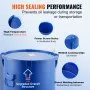 VEVOR Fryer Grease Bucket, 10 Gal Oil Disposal Caddy Carbon Steel Fryer Oil Bucket with Rust-Proof Coating, Oil Transport Container with Lid, Lock Clips, Filter Bag for Hot Cooking Oil Filtering, Blue