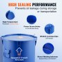 VEVOR Fryer Grease Bucket, 8 Gal Oil Disposal Caddy Carbon Steel Fryer Oil Bucket with Rust-Proof Coating, Oil Transport Container with Lid, Lock Clips, Filter Bag for Hot Cooking Oil Filtering, Blue