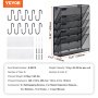 VEVOR File Wall Rack Mesh Wall File Holder 2-Piece 6 Pocket for Office/School