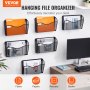 VEVOR File Wall Rack, Six-Piece 1 Pocket Mesh Wall File Holder, Wall Mounted Magazine Mail Paper & Document Storage Folder, Metal Wall File Organizer with Nametag Label, for Office Home & School
