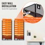 VEVOR File Wall Rack Mesh Wall File Holder 2-Piece 10 Pockets for Office/School