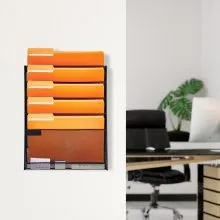 VEVOR File Wall Rack Mesh Wall File Holder 1-Piece 6 Pockets for Office/School