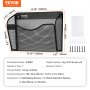 VEVOR File Wall Rack, Three-Piece 1 Pocket Mesh Wall File Holder, Wall Mounted Magazine Mail Paper & Document Storage Folder, Metal Wall File Organizer with Nametag Label, for Office Home & School