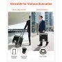 VEVOR Portable File Storage Box, 395 x 320 x 380 mm Internal Chest Size, Locking Mobile Business Case with Telescopic Handle, Hand pull File Case for Office Home, Offices, Hospitals, Banks
