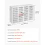 VEVOR Literature Organizer, 36 Compartments Office Mailbox with Detachable Shelves, Wooden Mailbox Sorter with Particle Board, Countertop Office Home Storage Organizer for File, Document, Paper, White