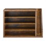 VEVOR Literature Organizer, 4 Compartments Office Mailbox with Detachable Shelves, Wooden Mailbox Sorter with Side Vertical Storage, Countertop Office Home Organizer for File, Document, Paper, Brown