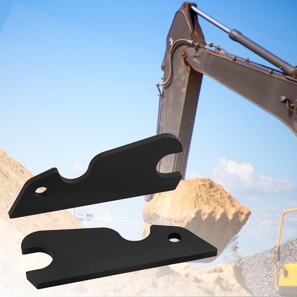 VEVOR Orejas de cubo de fijación rápida, orejas de cubo de excavadora de 3/4 pulgadas de grosor, 2 piezas de accesorio de orejas de cubo, acero con revestimiento negro con artesanía de metal precisa, compatible con KX040 KX71 KX91 KX121