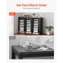 VEVOR Literature Organizer, 27 Compartments Office Mailbox with Removable Shelves, Wooden Mailbox Sorter Particle Board Office Home Classroom Storage, File Sorter for Files, Documents, Papers, Black