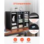 VEVOR Literature Organizer, 27 Compartments Office Mailbox with Removable Shelves, Wooden Mailbox Sorter Particle Board Office Home Classroom Storage, File Sorter for Files, Documents, Papers, Black