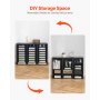 VEVOR Literature Organizer, 27 Compartments Office Mailbox with Removable Shelves, Wooden Mailbox Sorter Particle Board Office Home Classroom Storage, File Sorter for Files, Documents, Papers, Black