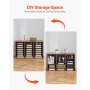 VEVOR Literature Organizer, 24 Compartments Office Mailbox with Removable Shelves, Wooden Mailbox Sorter Particle Board Office Home Classroom Storage, File Sorter for Documents, Papers, Dark Brown