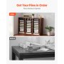 VEVOR Literature Organizer, 27 Compartments Office Mailbox with Removable Shelves, Wood Mailbox Sorter Particle Board Office Home Classroom Storage, File Sorter for File, Document, Paper, Dark Brown