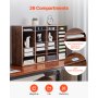 VEVOR Literature Organizer, 36 Compartments Office Mailbox with Removable Shelves, Wood Mailbox Sorter Particle Board Office Home Classroom Storage, File Sorter for File, Document, Paper, Retro Brown