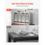 VEVOR Literature Organizer, 36 Compartments Office Mailbox with Adjustable Shelves, Wooden Mailbox Sorter Medium Density Fiberboard Office Home Classroom Storage for Files, Documents, Papers, White