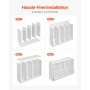 VEVOR Literature Organizer, 36 Compartments Office Mailbox with Adjustable Shelves, Wooden Mailbox Sorter Medium Density Fiberboard Office Home Classroom Storage for Files, Documents, Papers, White