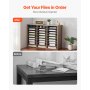 VEVOR Literature Organizer, 27 Compartments Office Mailbox with Removable Shelves, Wood Mailbox Sorter Particle Board Office Home Classroom Storage, File Sorter for File, Document, Paper, Black-Grey