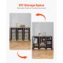 VEVOR Literature Organizer, 27 Compartments Office Mailbox with Removable Shelves, Wood Mailbox Sorter Particle Board Office Home Classroom Storage, File Sorter for File, Document, Paper, Black-Grey