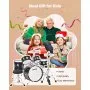 VEVOR Kids Drum Set, 5-Piece 355.6 mm Junior Drum Sets, Beginner Drums Set with Adjustable Throne and Two Pairs of Drumsticks, Musical Learning Drums Instruments Kit, for Children Ages 6-13(Black)