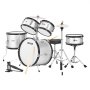 Batería infantil VEVOR de 5 piezas y 16 pulgadas, ideal para principiantes con trono ajustable, platillo y dos pares de baquetas, ideal para aprender música, para niños de 6 a 13 años (plateada)