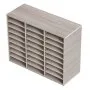 VEVOR 27 Compartments Wood Literature Organizer, Adjustable Shelves, Medium Density Fiberboard Mail Center, Office Home School Storage for Files, Documents, Papers, Magazines, Grey
