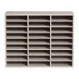 VEVOR 27 Compartments Wood Literature Organizer, Adjustable Shelves, Medium Density Fiberboard Mail Center, Office Home School Storage for Files, Documents, Papers, Magazines, Grey