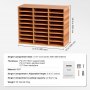 Wood Literature Organizer File Sorter Paper Storage Holder 27 Slots White