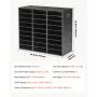 VEVOR Wood Literature Organizer 27 Compartments Office Mailboxes Black, Countertop Literature Sorter for Files Documents Papers, with Adjustable Shelves, for Office, Home, Classroom Organization